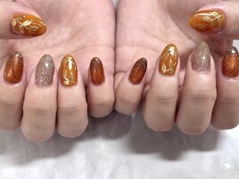 秋ネイル/リーフネイル
