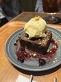 ロレインブロウ 福島西店&nbsp;大好きなカフェ屋さん♪ほっぺがおちたチョコブラウニーです♪♪
