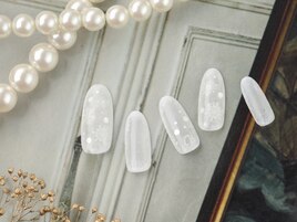 ホワイト結晶nail