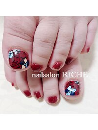 パンフレットのフラワーネイル