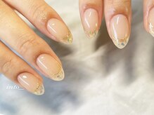 ネイルサロン イントゥ(into_)/ミラーフレンチ　ガラスフレンチ