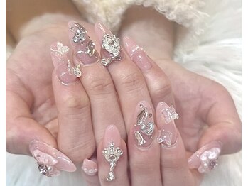キレイエ ネイルズ(KIREIE NAILS)/春 ゴテゴテ ワンホン