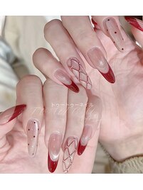 赤フレンチxドットxキルティング