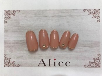 ネイルアンドアイラッシュ アリス(Alice)/デザインネイル￥7500（税込）