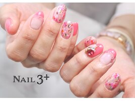ドライフラワーネイル＆ビジュー