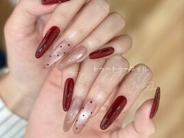 ボルドーxドットxマグネット