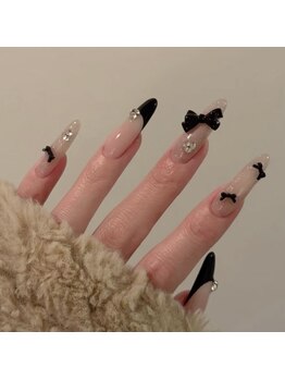 Moonnail/リボンワンホンネイル