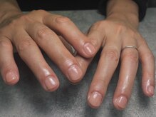 オムネイル 渋谷(HOMME NAIL)/クリアジェルネイル ¥4.400