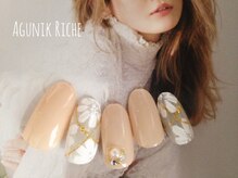 アグニークリッシェ(Agunik Riche)/【花柄ネイル】