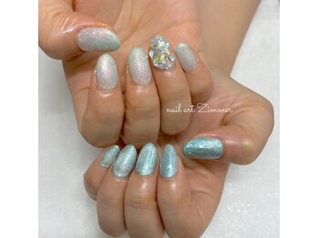 ネイルアート ジマー/60minartとマグネットのちぐはぐ