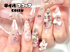 ガーリー/量産型/リボンネイル