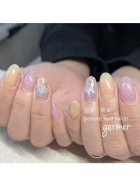 きらきらバタフライネイル♪