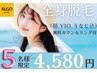 ★★5名様限定★★全身脱毛（顔、VIO込）が¥4,580★
