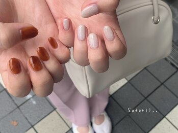 サトリネイルルーム 西宮北口(satori nail room)/べっこう×サンドジェル