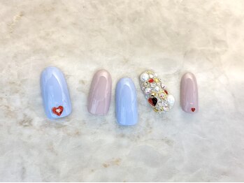 ララバイ 立川北口店(LULLABY)/キラキラハートネイル♪