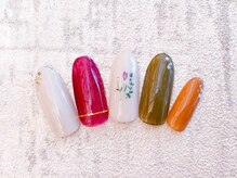 クアトログランシュ 青葉台(QUATRO×GranCieux)/くすみフラワーネイル