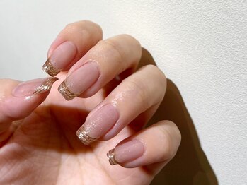 ネイルマジック 仙台一番町店(NAIL MAJIC)/うねうねミラーフレンチ