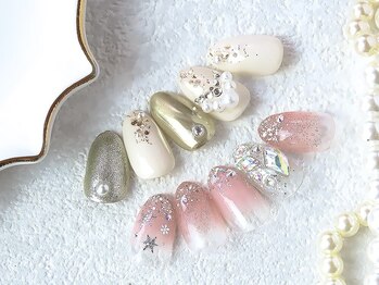 ピッピ 桜新町店(peep PEEP)の写真/【プレミアムコース¥9480/贅沢マンスリープラチナコース¥12480】キラッと輝く指先で気持ちも華やかに♪