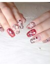 バレンタインチョコネイル
