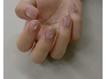 ハンドワークネイル(handworknail)/雨の雫が落ちたマグネットネイル