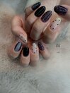 ブラック × ラメ × スター
