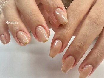 ワンカラー+ラメラインorちらし