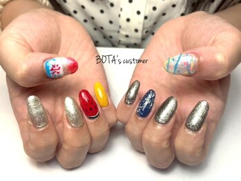ボタネイル 本厚木(BOTANAIL)/すいかネイル/夏祭りネイル