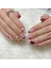 モナールアンド(MONNAL&)/くまちゃん×ツイードネイル