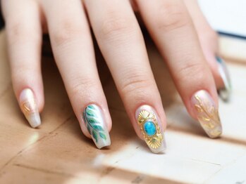 ターコイズnail