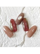 ミュナ(myuna)/ボルドーマグネットネイル