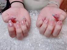レアネイル 新宿(le'a nail)/埋め込みホロデザイン
