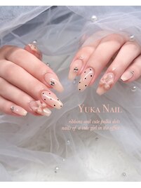 ちゅるんドットリボンネイル♪