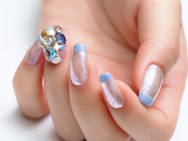 ブルーフレンチnail