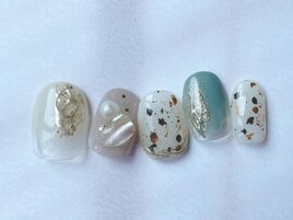 大人ニュアンスブルーネイル