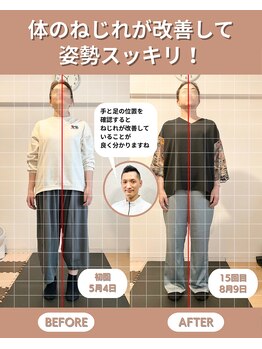 スペックフィジカルコンディショニング(SPECフィジカルコンディショニング)/50代女性/姿勢ビフォーアフター