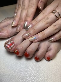 ～チェックフットネイル～