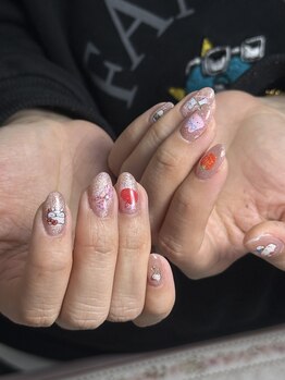 シーシー ネイル アンド アイラッシュ(CeCe Nail&eyelash)/自爪持ち込みデザイン