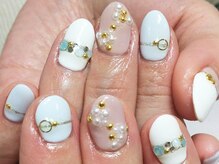 ネイルネイル 南森町店(nailnail)/チャレンジしやすいブルー♪