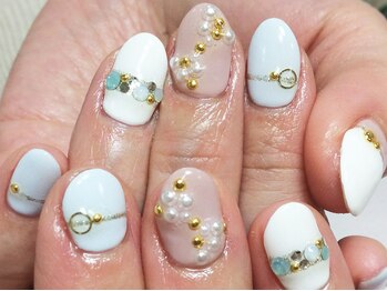 ネイルネイル 南森町店(nailnail)/チャレンジしやすいブルー♪