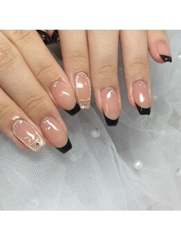 アイリッシュネイル 久屋大通店(Irish Nail)/黒フレンチ