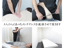 スポーツマッサージを中心に器具と組合わせて施術させて頂きます