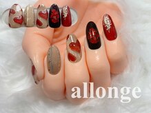 美サロン アロンジェ甲府向町店/ぷっくりハートネイル☆