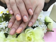 プルミエ ネイル(Premier Nail)/ヌーディカラー＆オレンジ