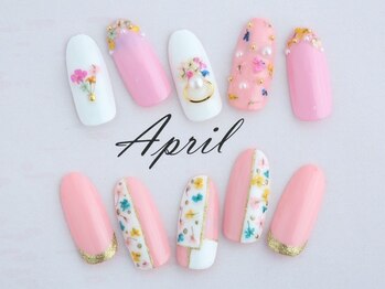 エイプリルプラス(April plus)/押し花ネイル
