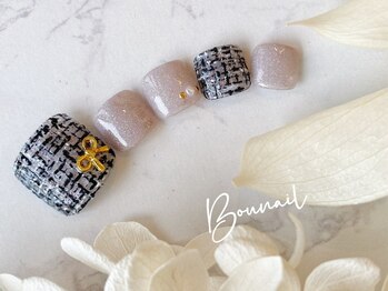 ネイルアンドアイラッシュ ボネール 銀座店(lash Bounail)/ゴージャス フット ツイード 冬