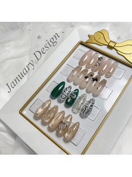 ハートネイル(Heart nail)/1月定額デザイン