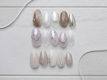 ルリアンネイル(le lien nail)の写真/【オフ込定額アートコース￥6480~】カラー約300種類、ラメ約100種類、デザインも豊富にご用意!カラー変更OK