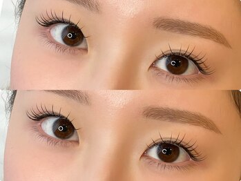 ラ ボー(la beaux)/マツエク100本/眉ワックス