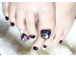 ステンドグラス風ネイル