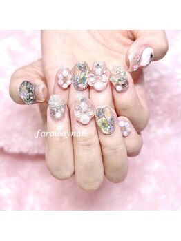 ファラウェイネイル(Faraway nail)/キラキラピンクネイル☆